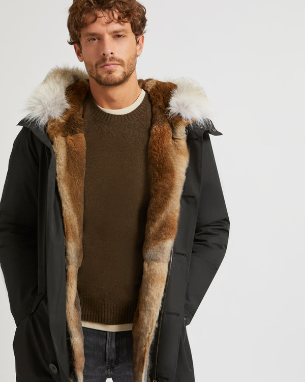 Short Iconic parka with fur hood