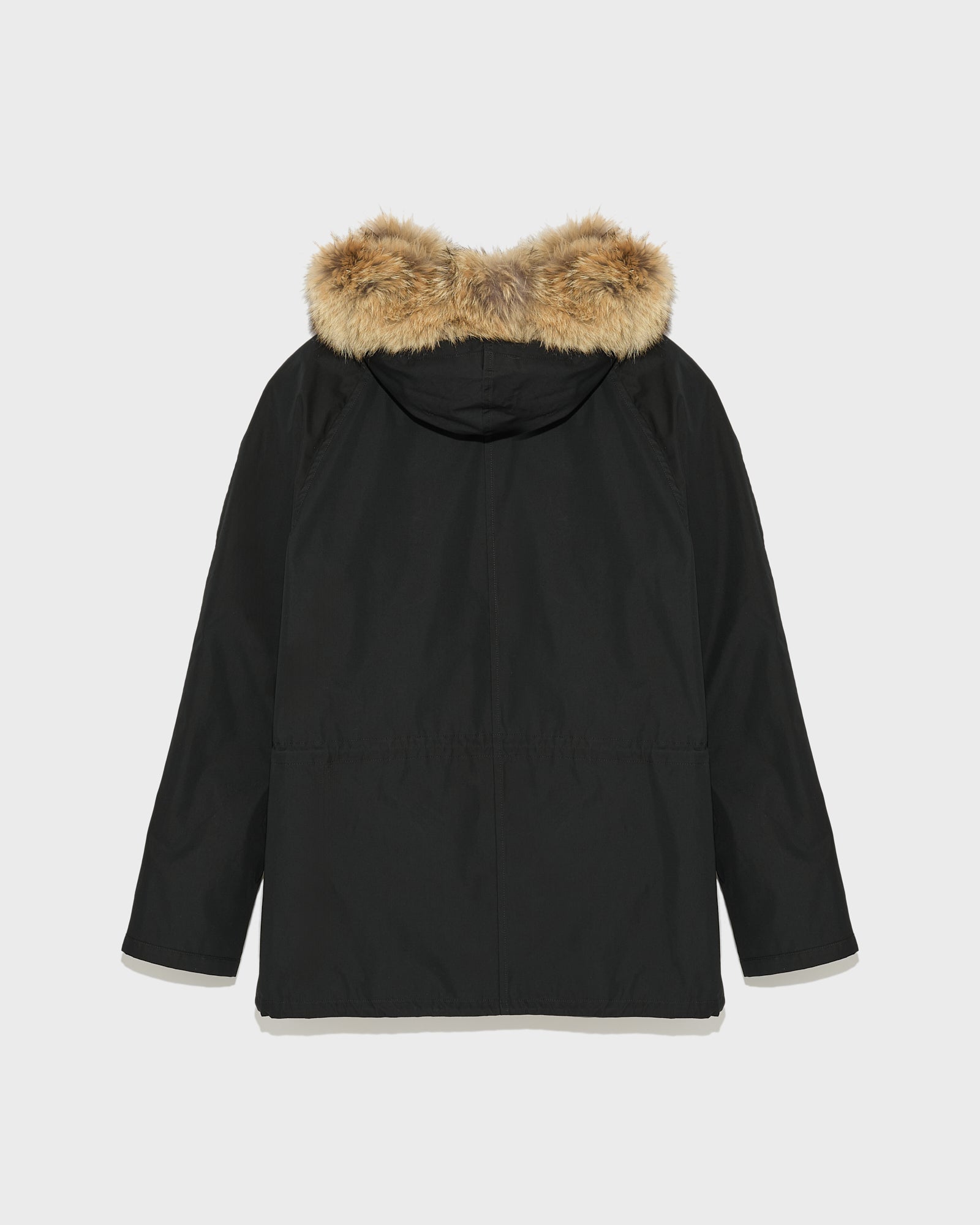 Winter sale & boxing day  -Short Iconic parka in technical cotton and coyote and rabbit fur