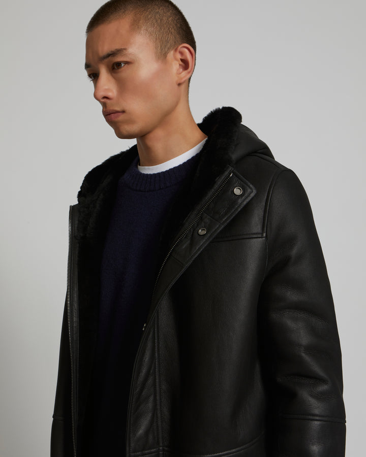 Reversible parka in shearling and leather-Yves Salomon-Winter sale & boxing day
