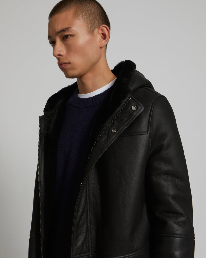 Reversible parka in shearling and leather-Yves Salomon-Winter sale & boxing day