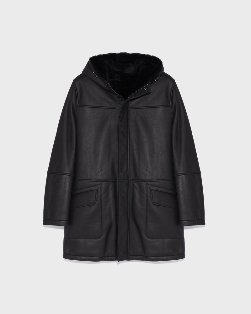 Reversible parka in shearling and leather-Yves Salomon-Winter sale & boxing day