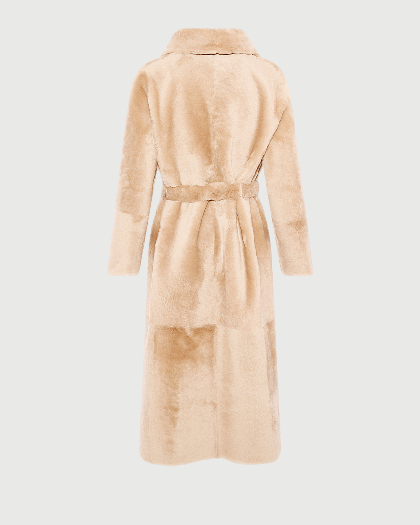 Reversible belted long shearling coat - Yves Salomon - New Fall Winter Collection