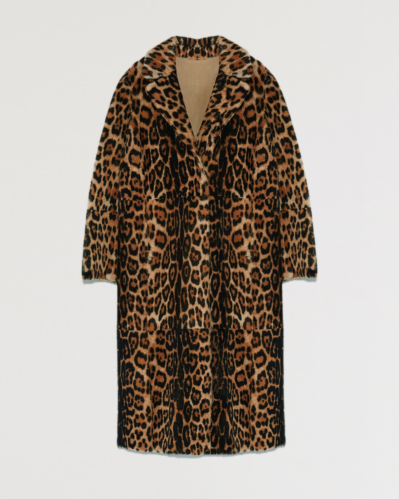 Long reversible belted shearling coat -Yves Salomon