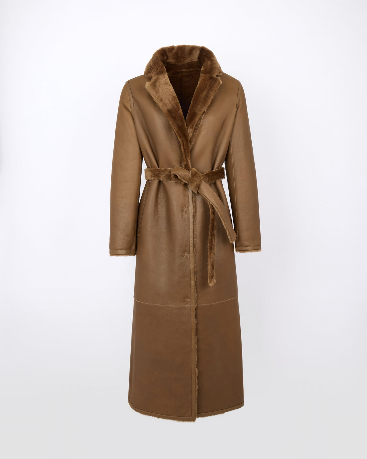 Long reversible lambskin shearling coat - Yves Salomon - New Fall/Winter Collection