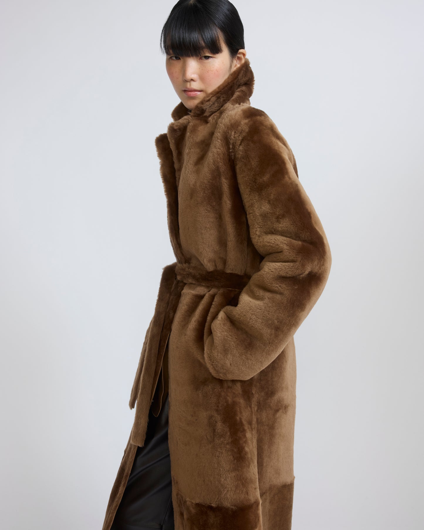 Long reversible lambskin shearling coat - Yves Salomon - New Fall/Winter Collection