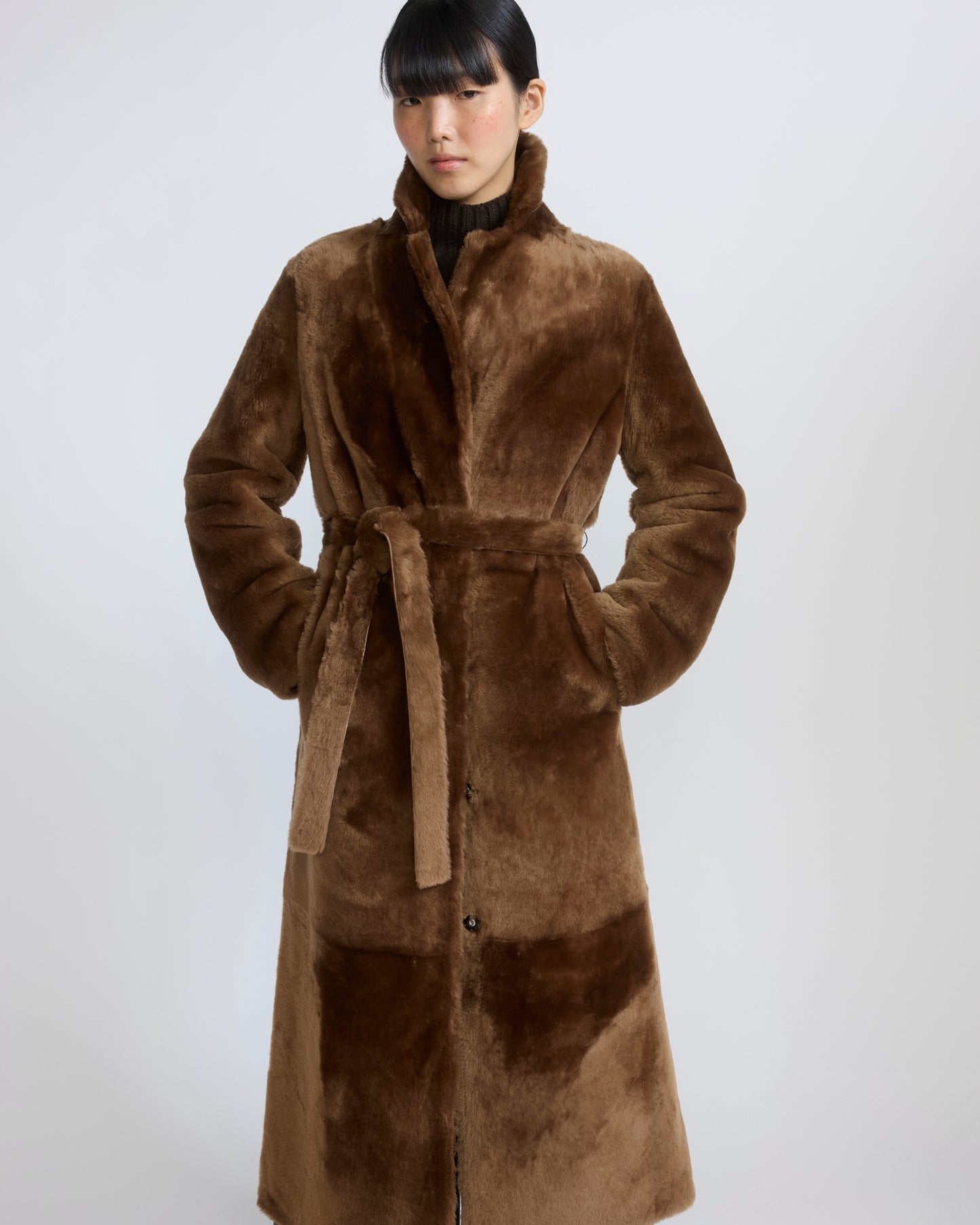 Long reversible lambskin shearling coat - Yves Salomon - New Fall/Winter Collection