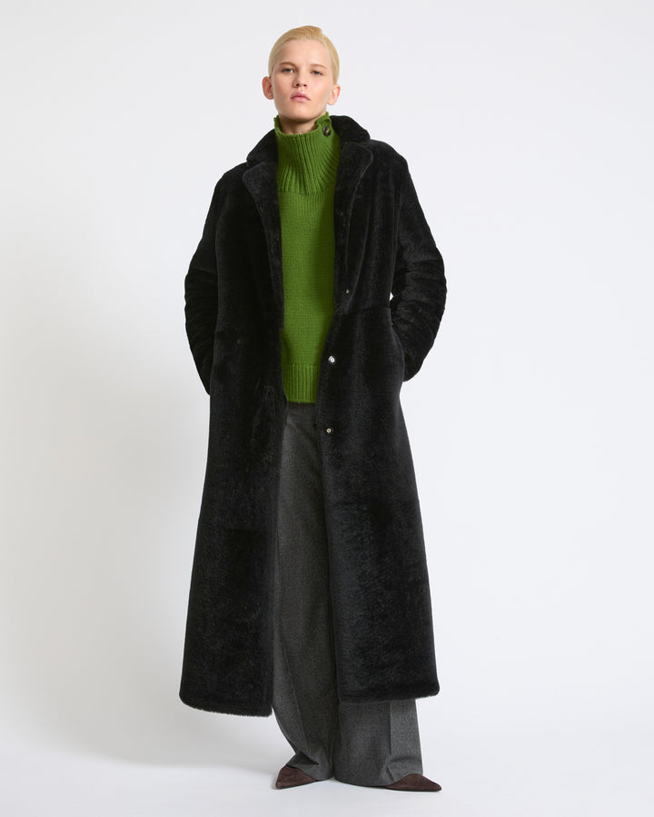 Long reversible lambskin shearling coat - Yves Salomon - New Fall Winter Collection
