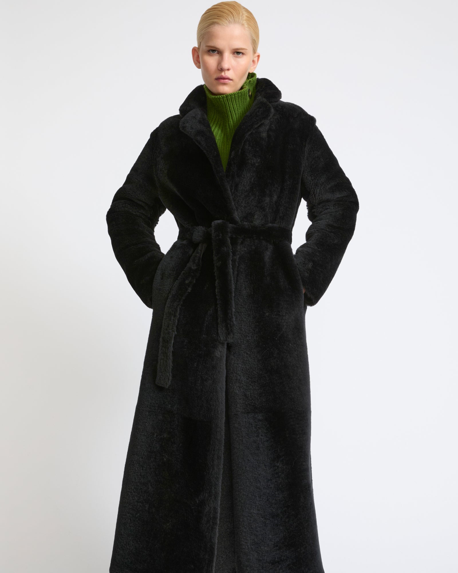 Long reversible lambskin shearling coat - Yves Salomon - New Fall Winter Collection