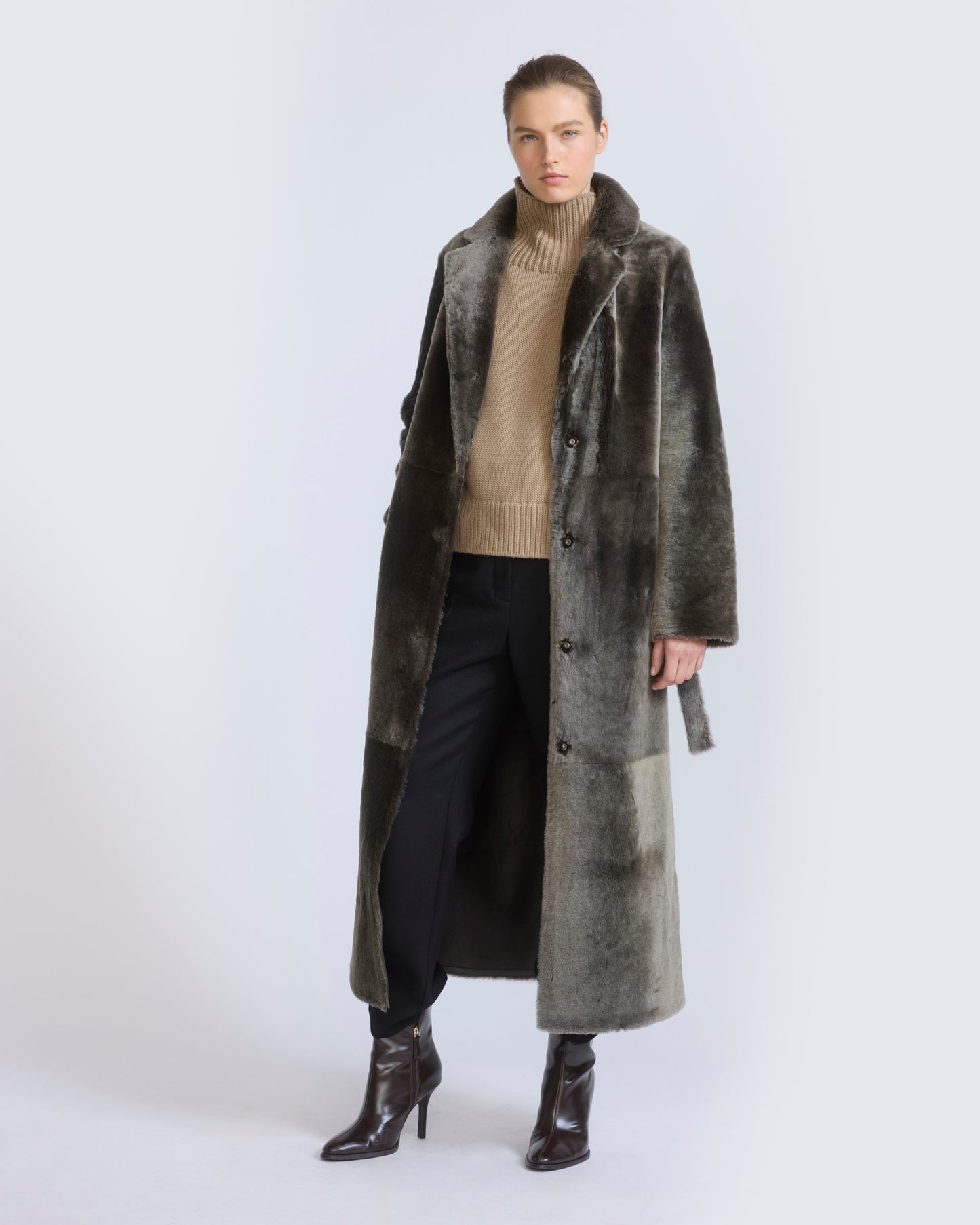 Long reversible lambskin shearling coat - Yves Salomon - New Fall/Winter Collection