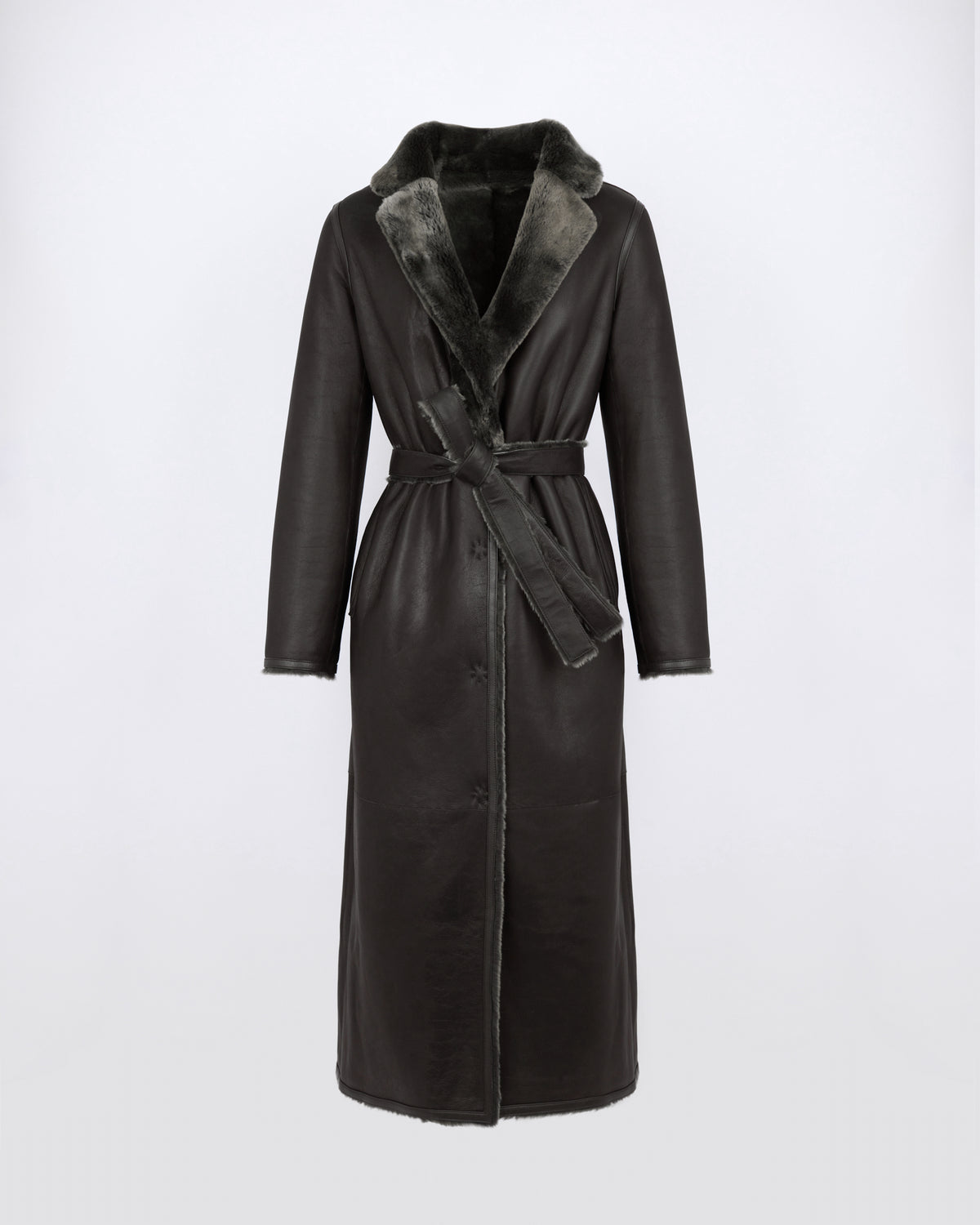 Long reversible lambskin shearling coat - Yves Salomon - New Fall/Winter Collection