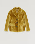 Jacket with pockets in shearling