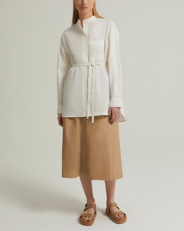 Cotton poplin oversized shirt