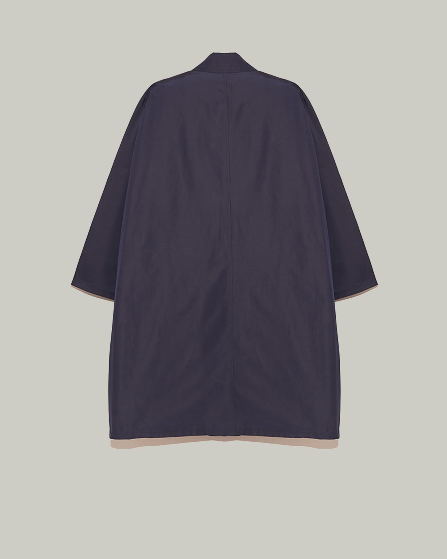 Oversized technical fabric raincoat - blue -Yves Salomon