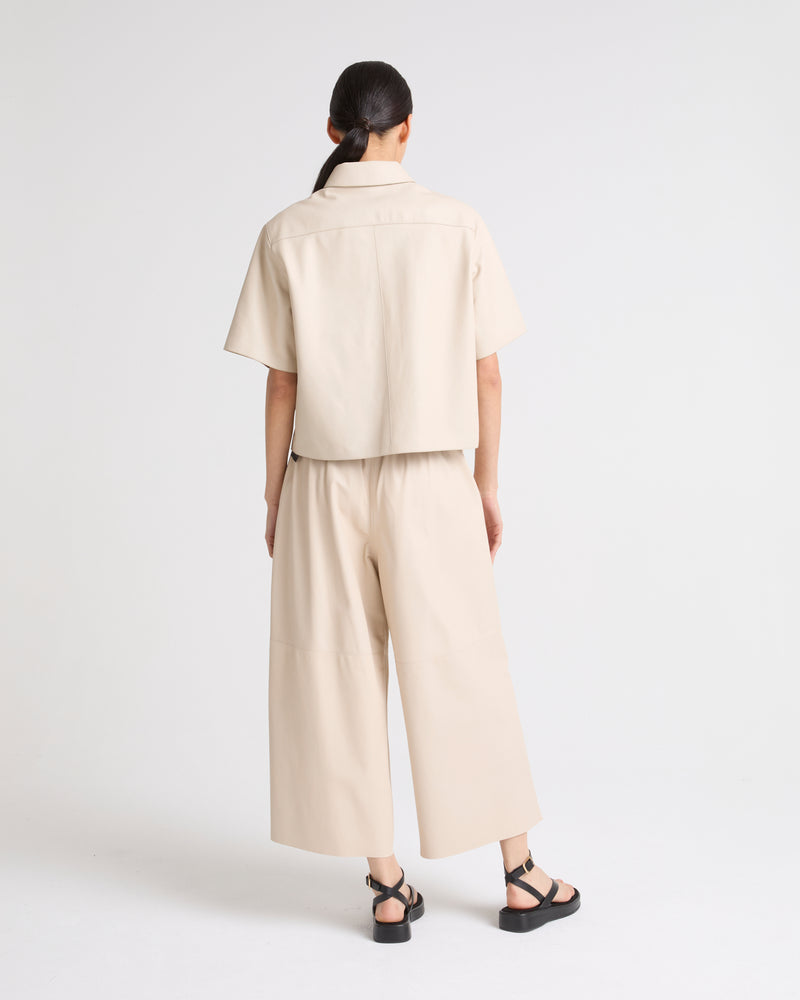 Culottes in fine lamb leather