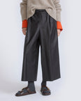 Culottes in fine lamb leather