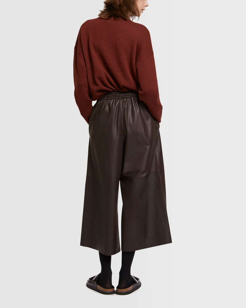 Culottes in fine lamb leather
