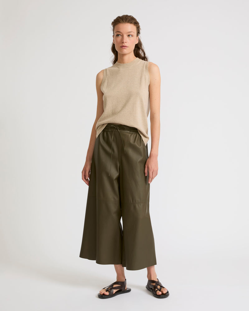 Culottes in fine lamb leather