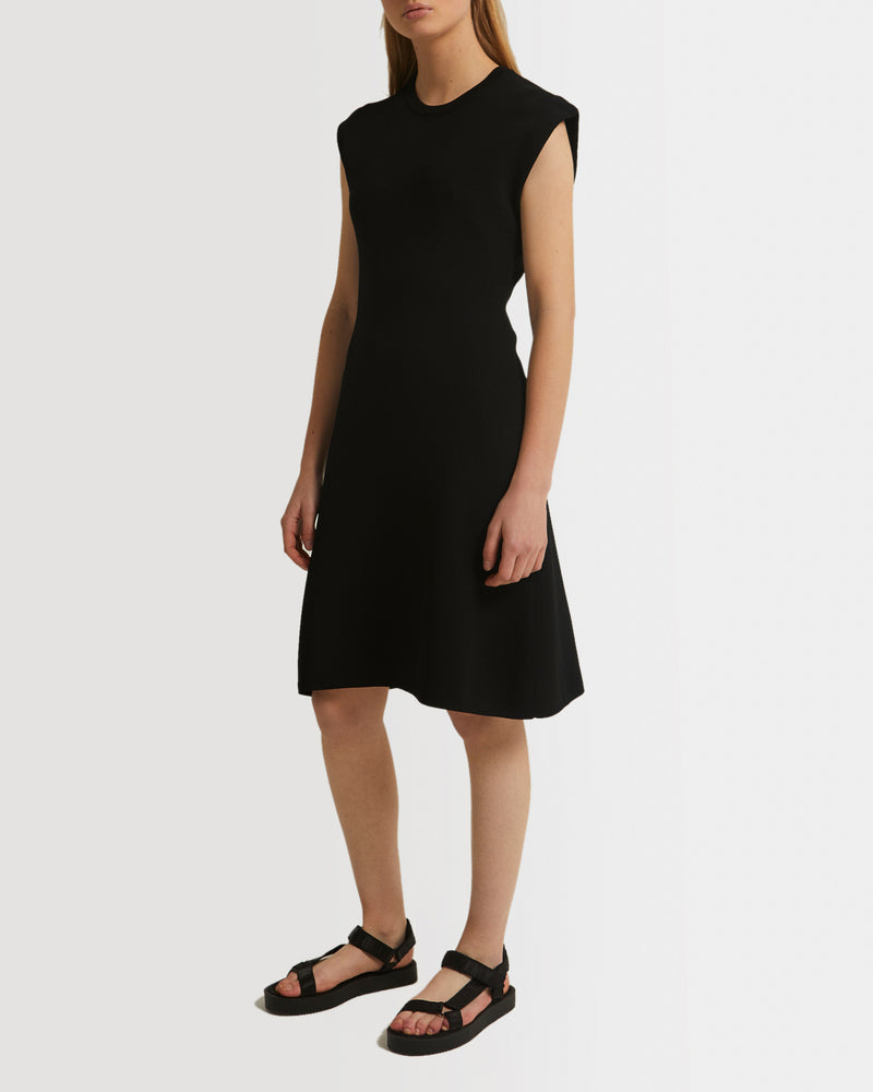 Sleeveless stretch knit mini dress
