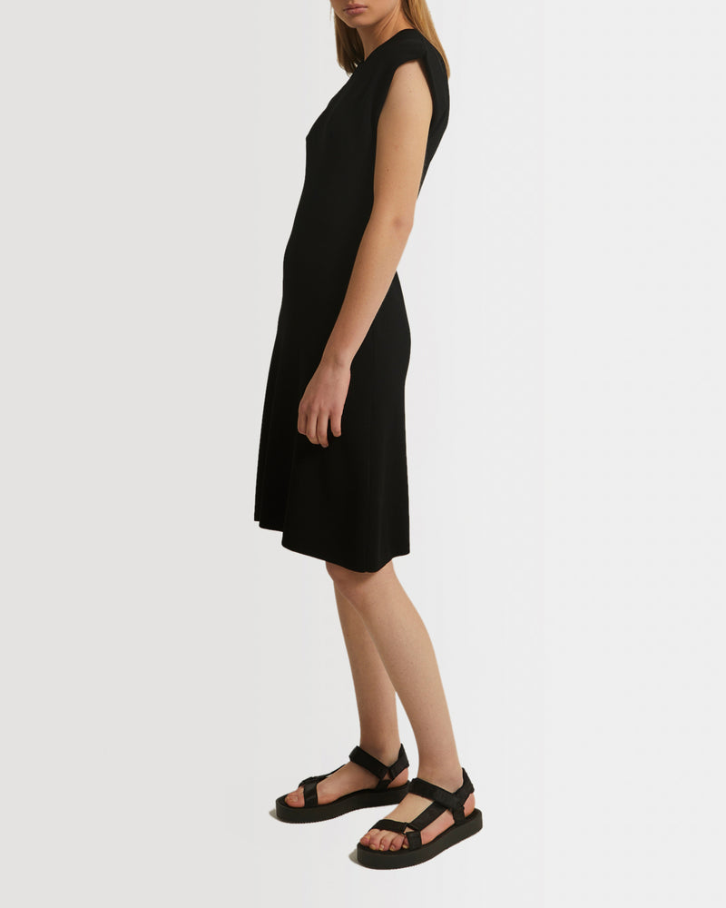 Sleeveless stretch knit mini dress
