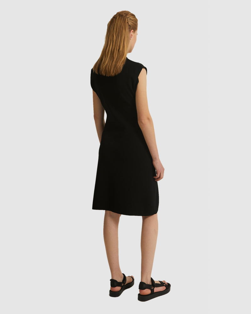 Sleeveless stretch knit mini dress