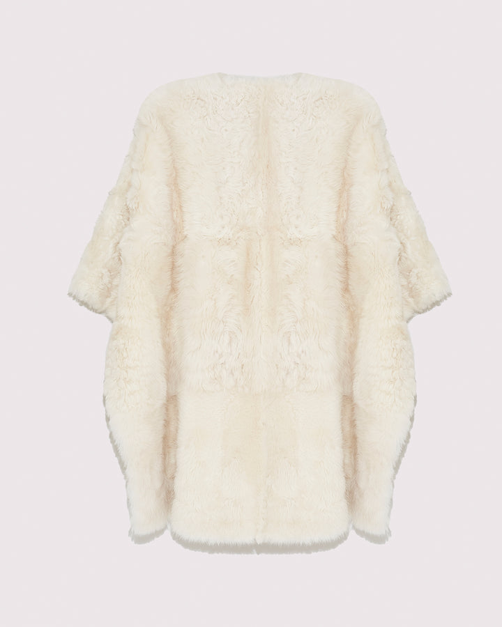 Silky Tuscan lambskin belted cape