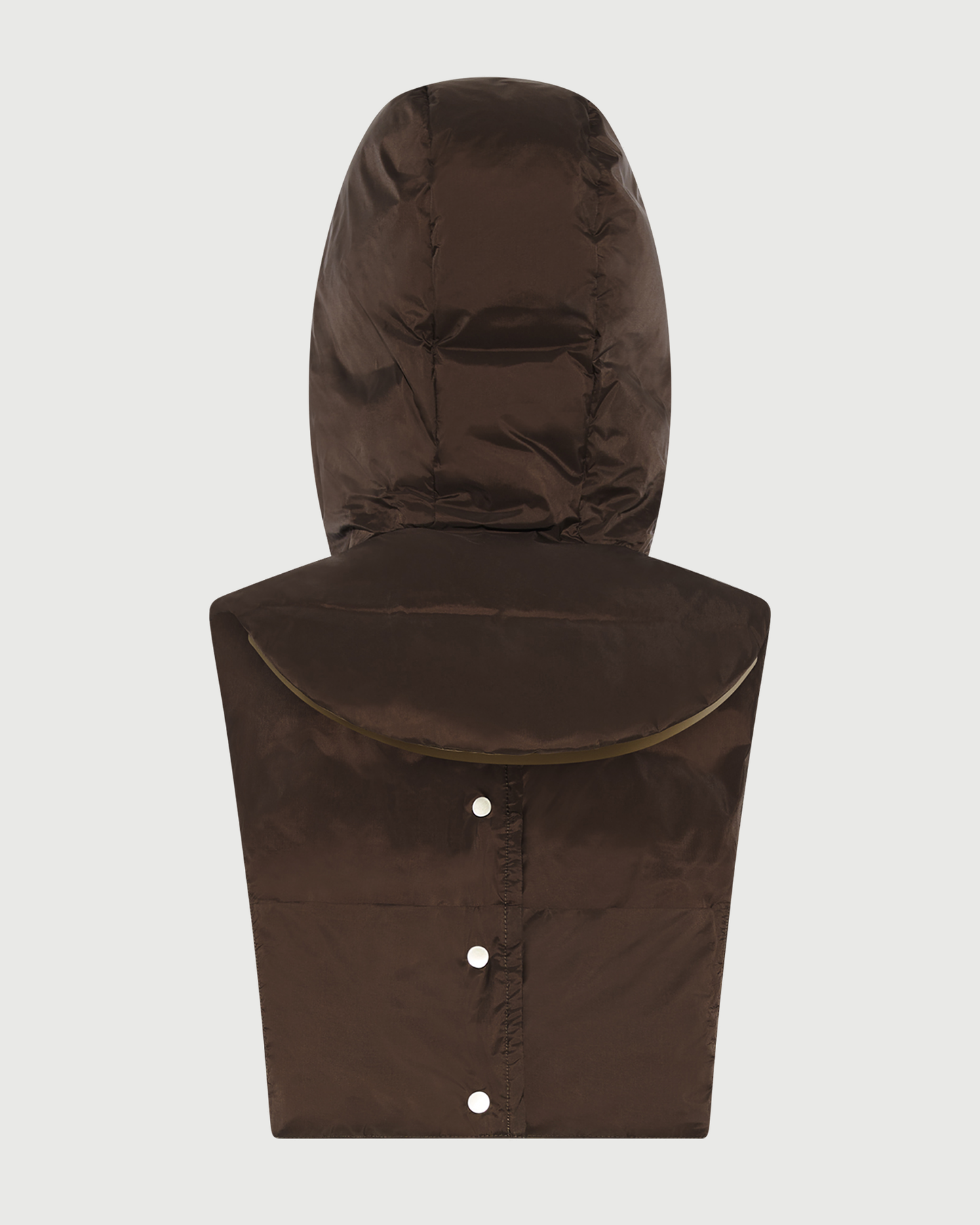 Padded hood bib in water-repellent technical fabric - Yves Salomon - New Fall Winter Collection