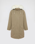 Iconic cotton blend and fur parka