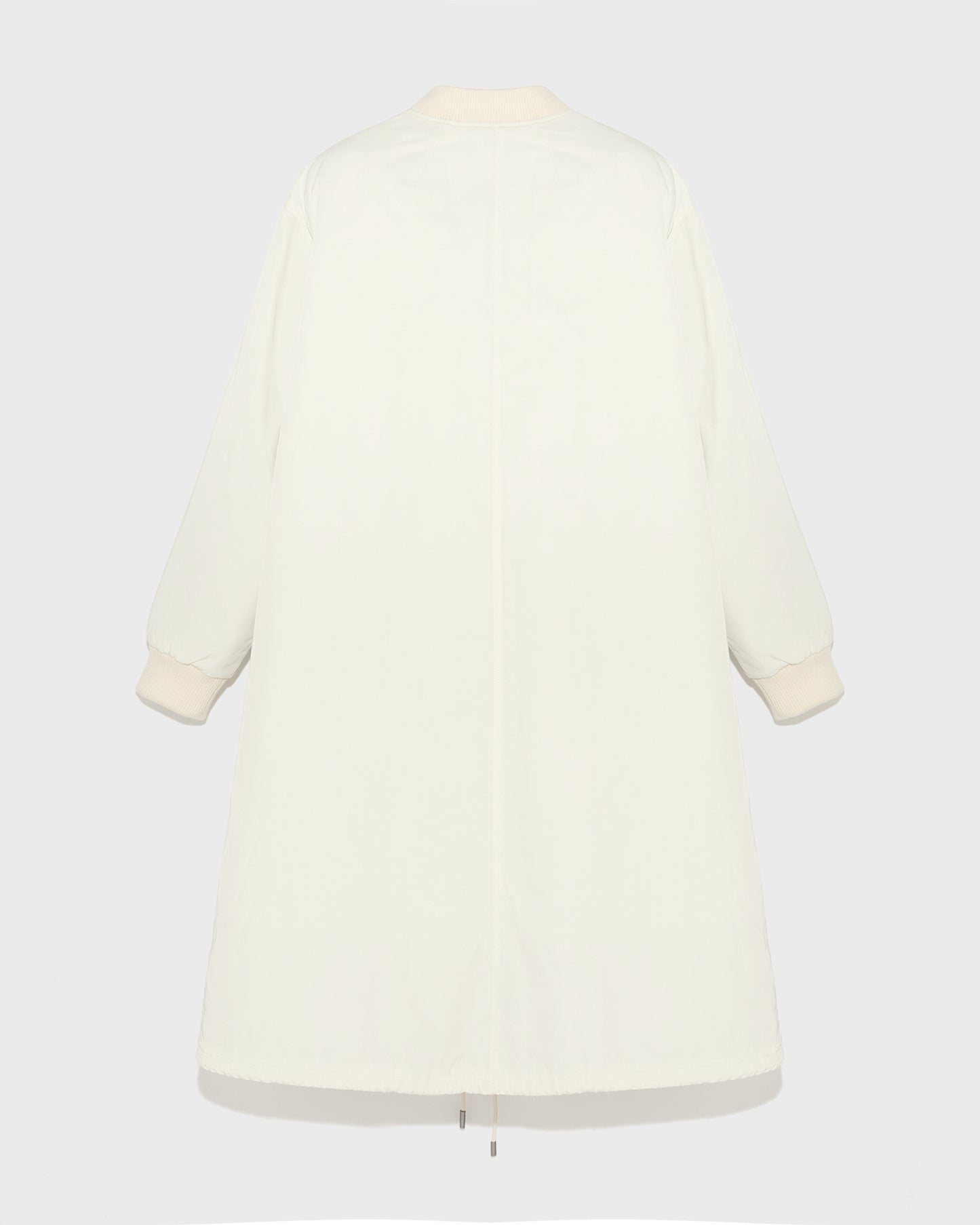 Reversible parka bomber jacket in water-repellent technical fabric and long-haired mink fur