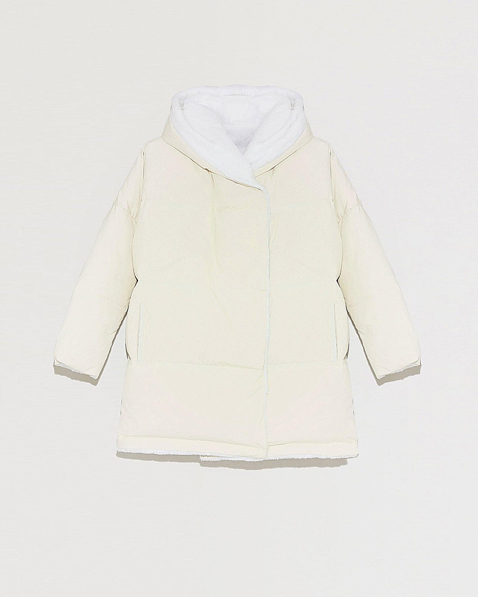 Black Friday 2025- Reversible rabbit down jacket-Yves Salomon-Winter sale & boxing day