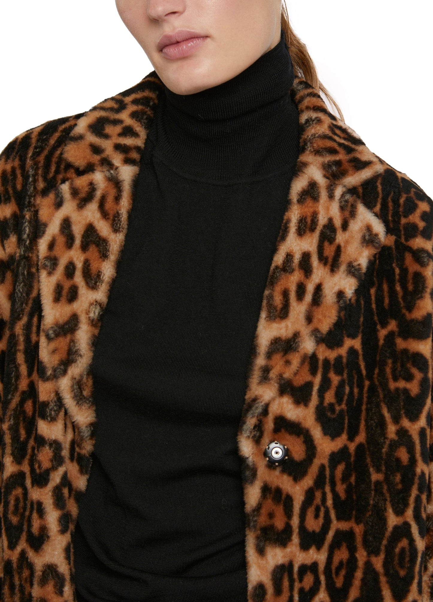 Oversized shearling coat with tailored collar -Yves Salomon