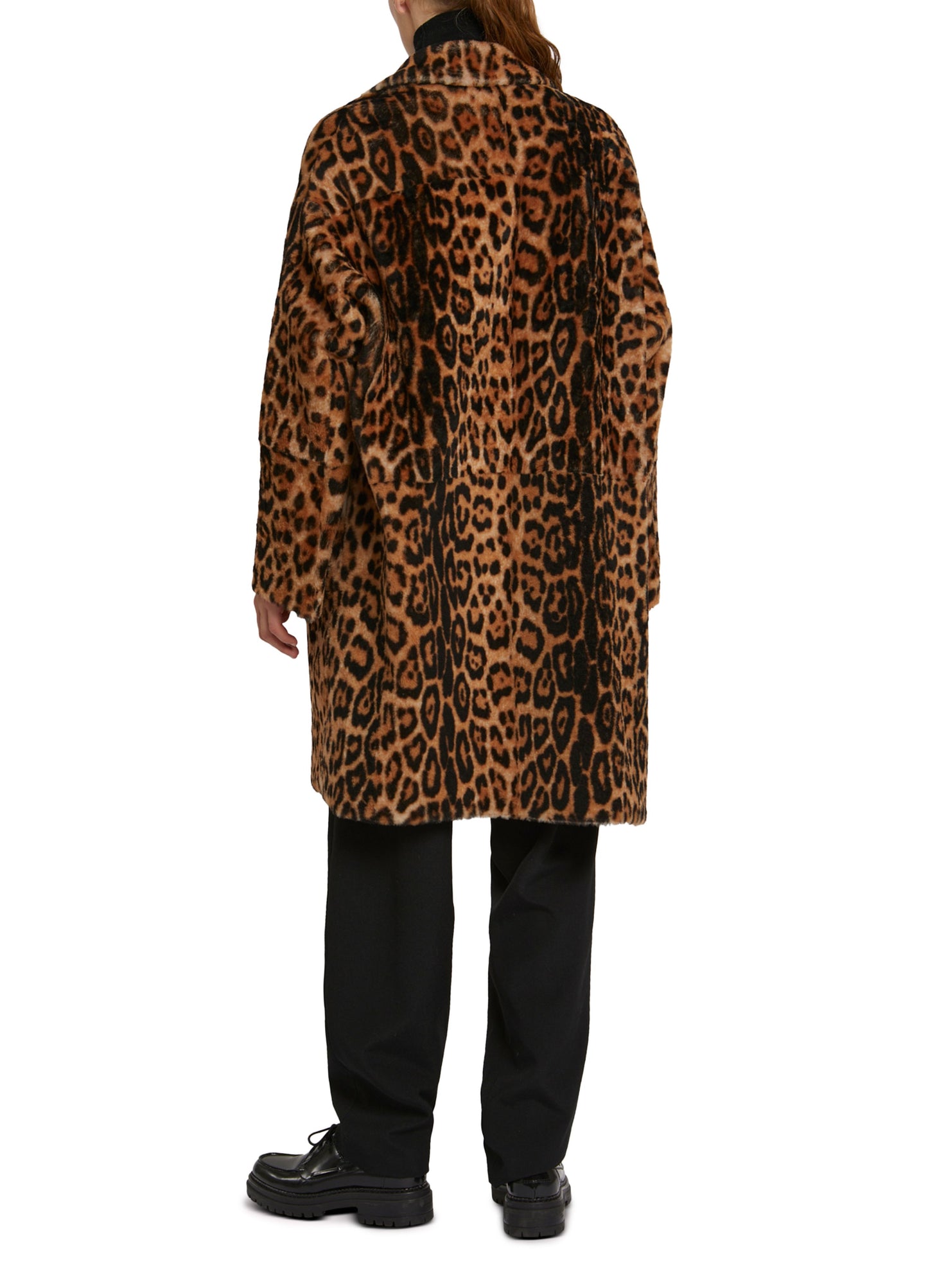 Oversized shearling coat with tailored collar -Yves Salomon