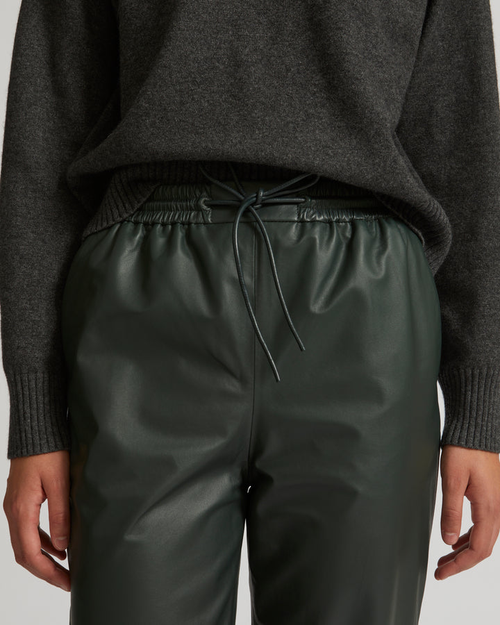 Black Friday 2025- Lamb leather joggers -Yves Salomon