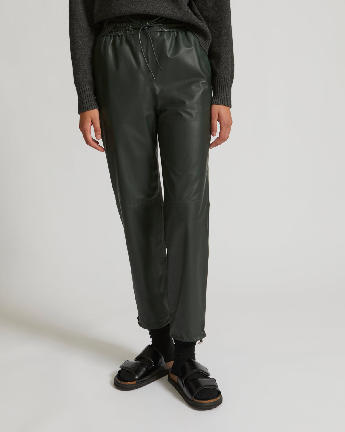 Black Friday 2025- Lamb leather joggers -Yves Salomon