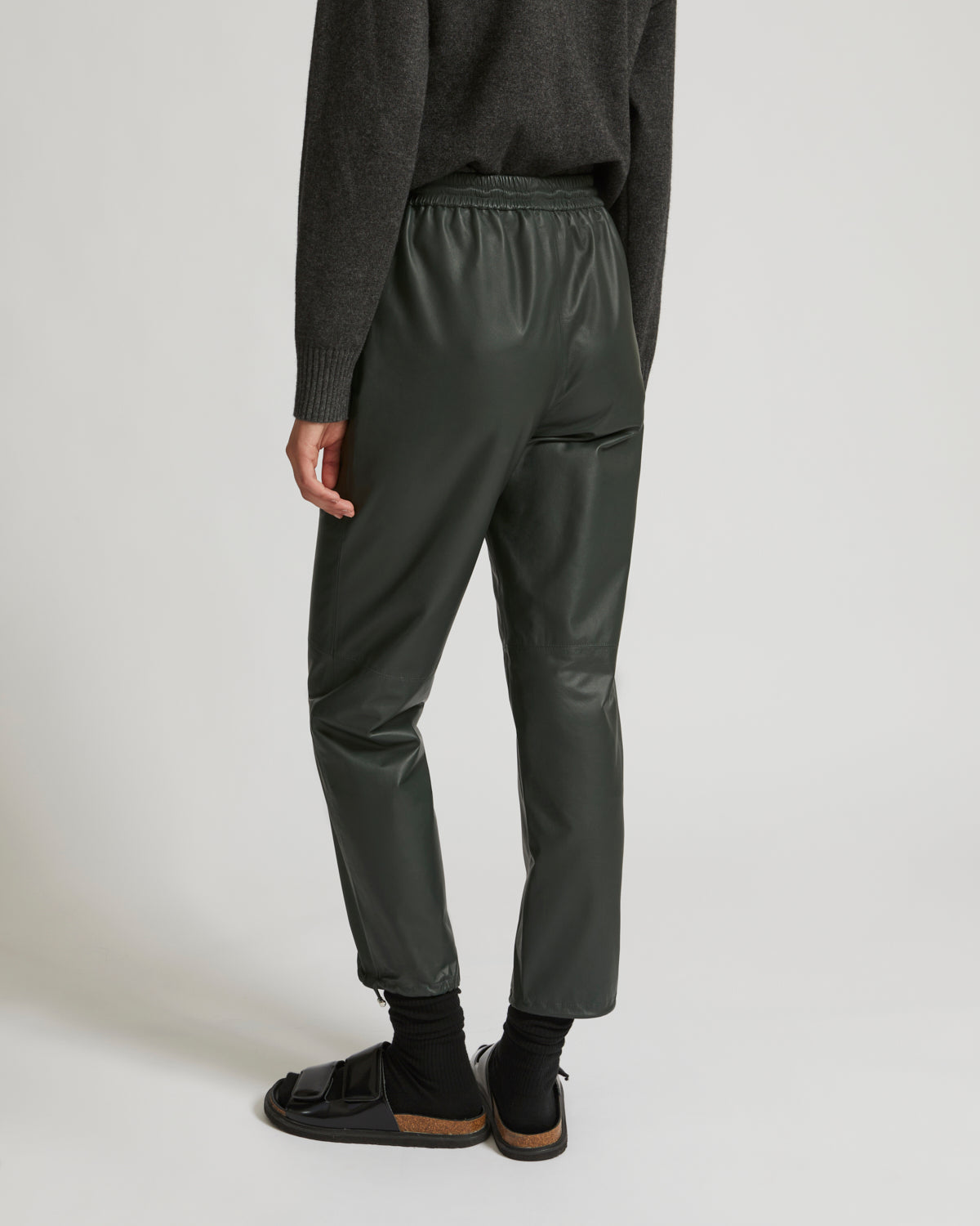Black Friday 2025- Lamb leather joggers -Yves Salomon