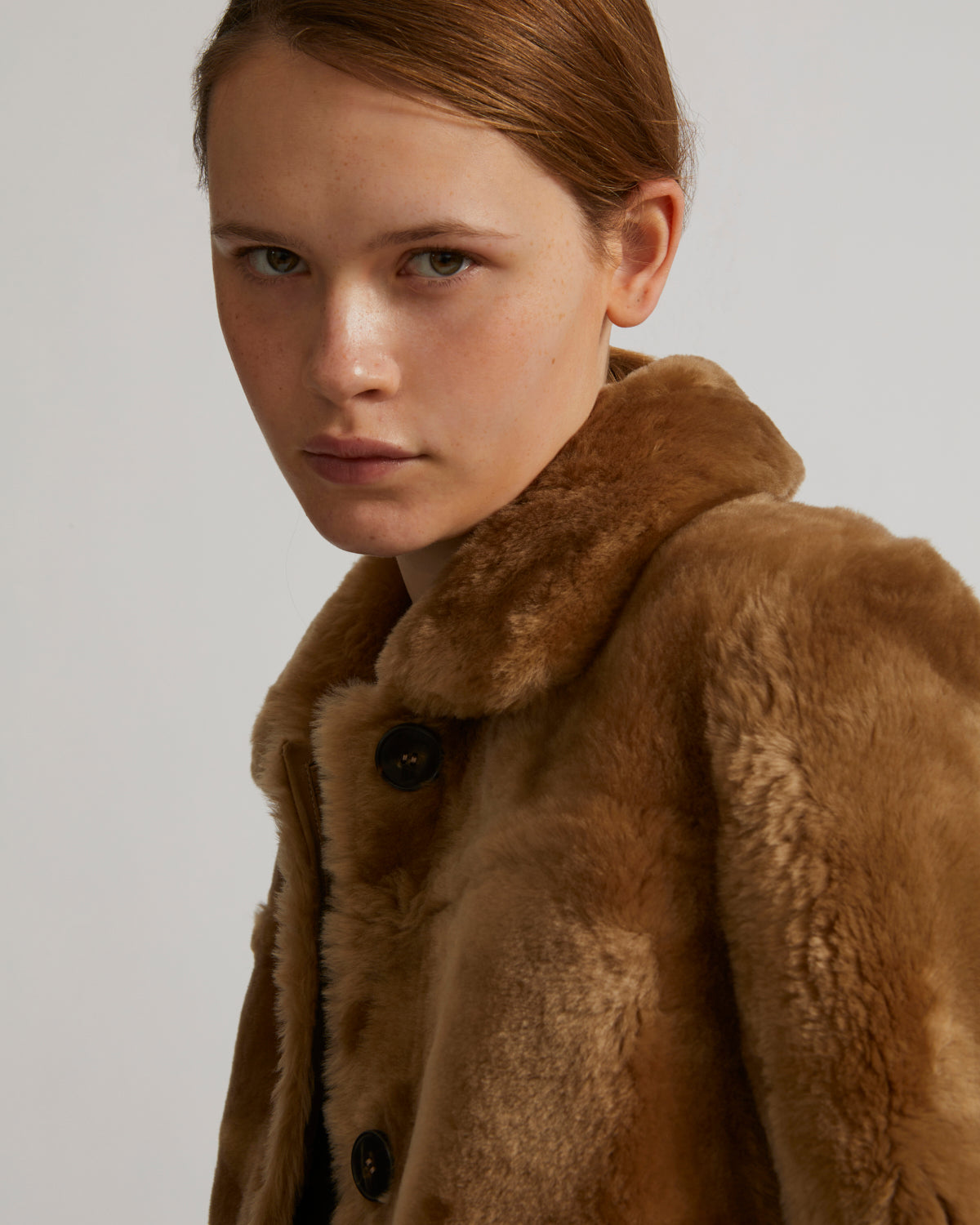 Short jacket in merino lambskin