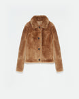 Short jacket in merino lambskin