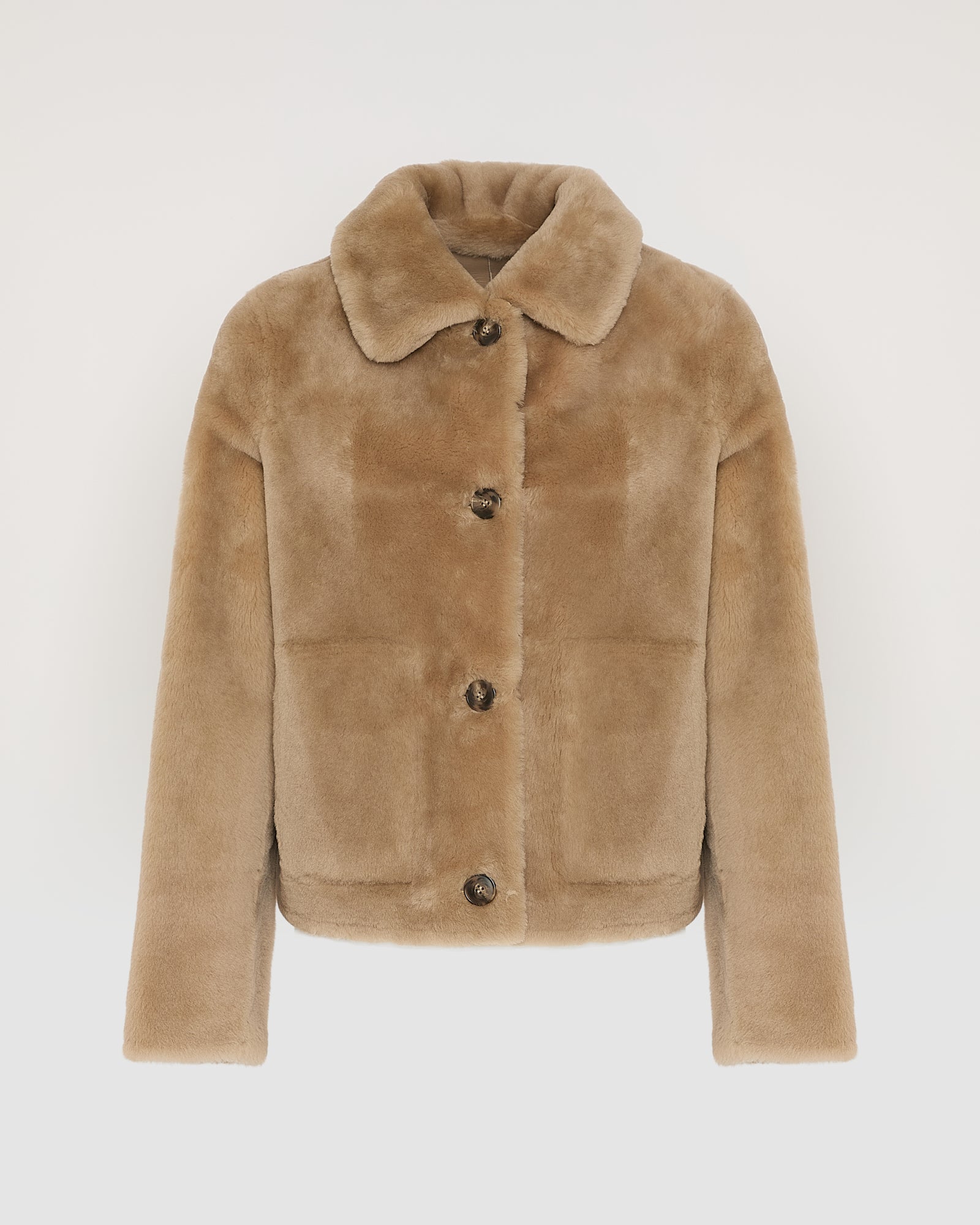 Short reversible jacket in merino lambskin -Yves Salomon