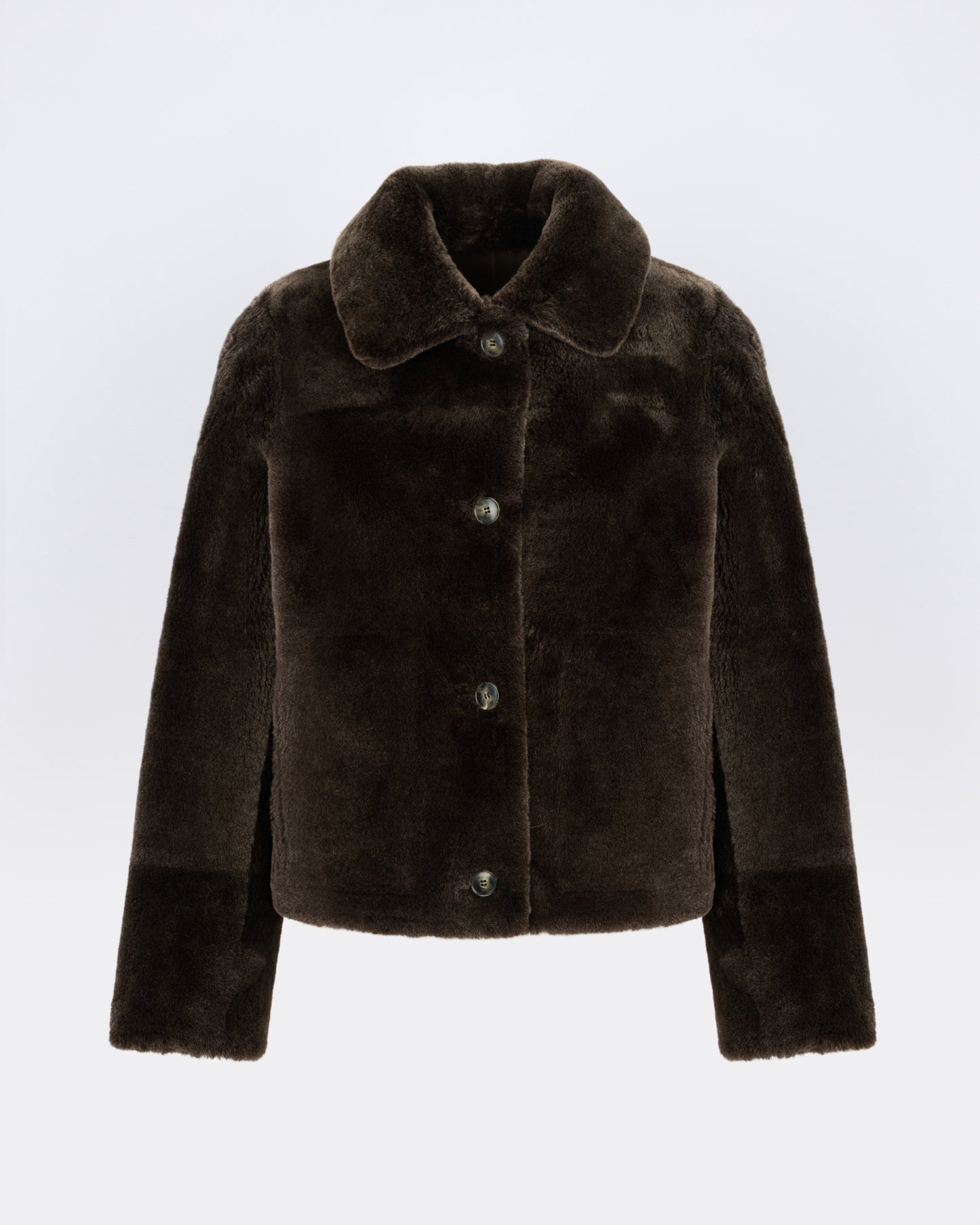 Short jacket in shearling merino lambskin - Yves Salomon - New Fall/Winter Collection