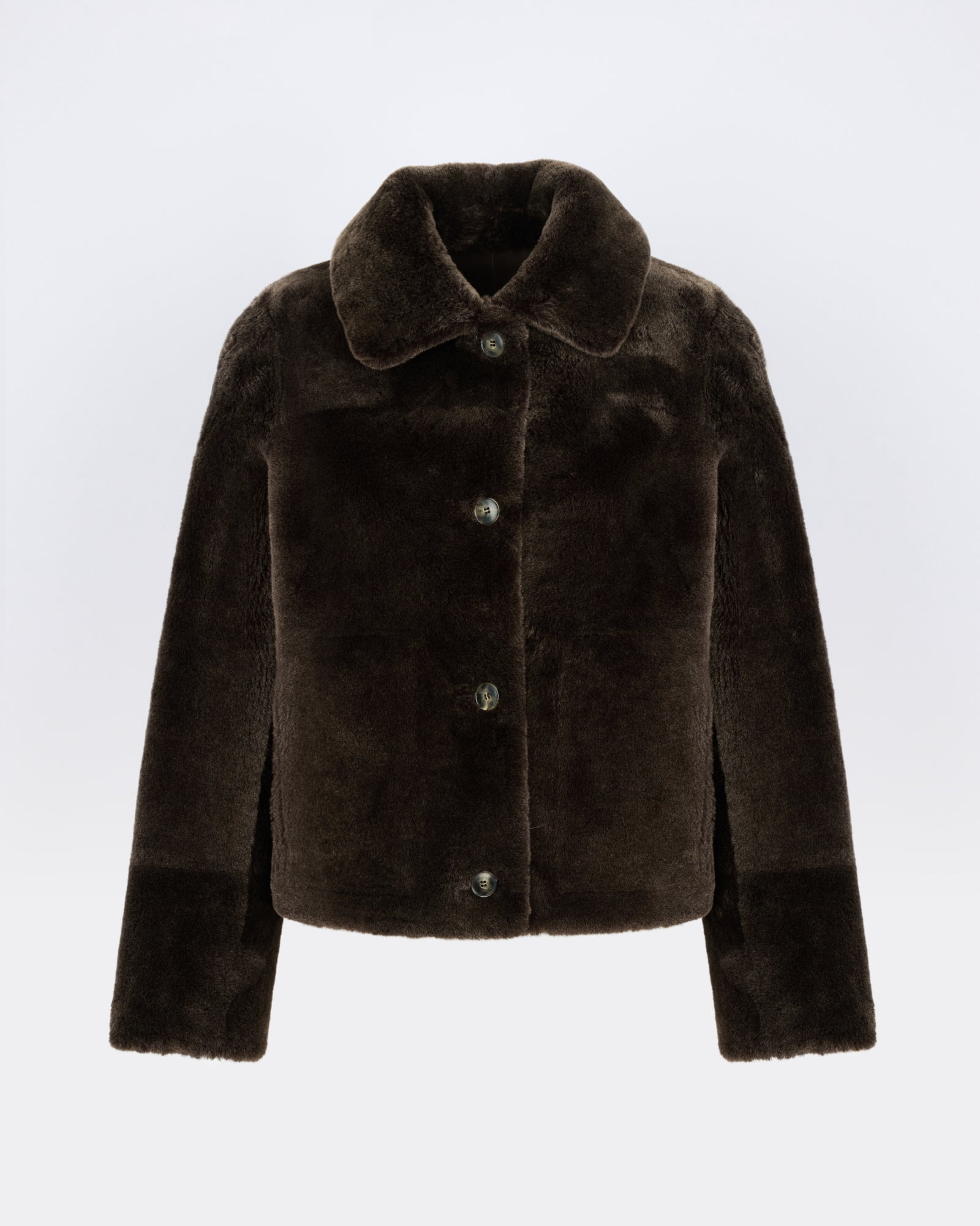 Short jacket in shearling merino lambskin - Yves Salomon - New Fall/Winter Collection