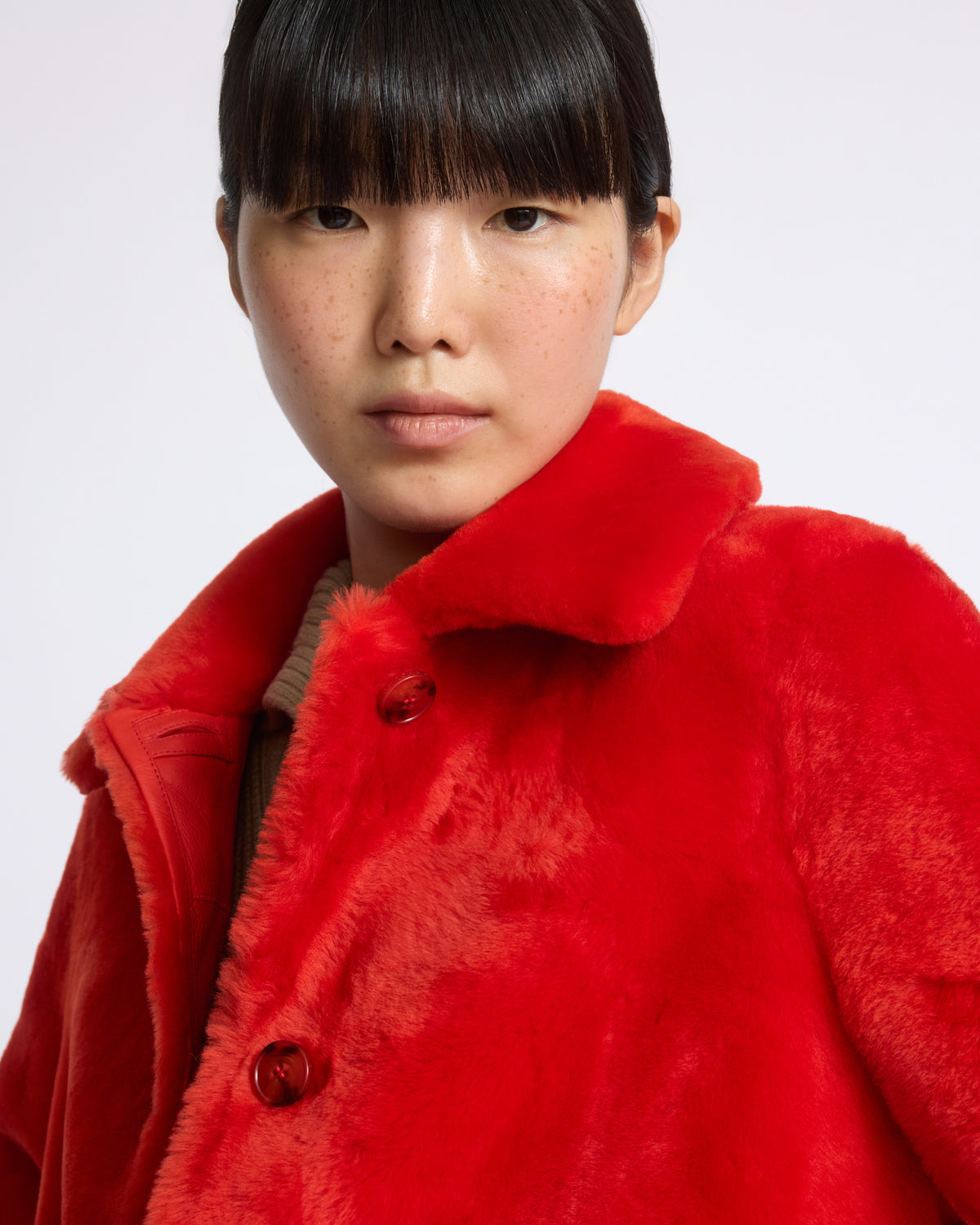 Short jacket in shearling merino lambskin - Yves Salomon - New Fall/Winter Collection