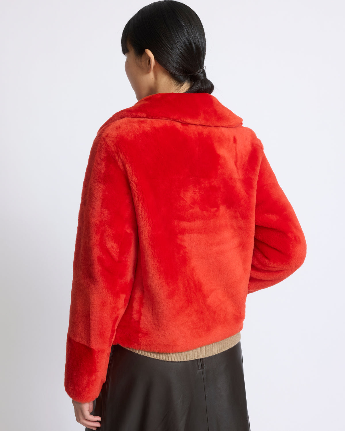 Short jacket in shearling merino lambskin - Yves Salomon - New Fall/Winter Collection