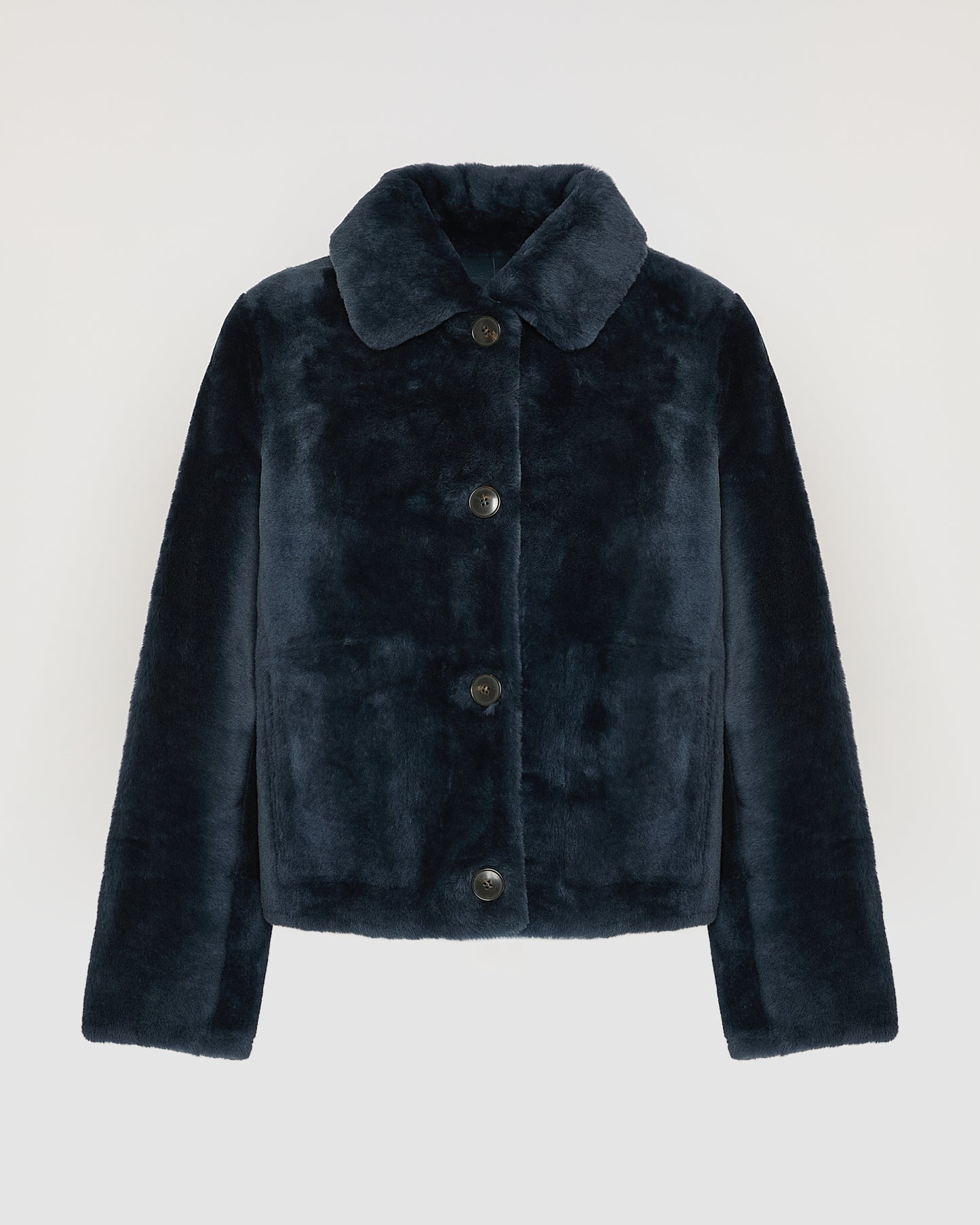 Short reversible jacket in merino lambskin -Yves Salomon