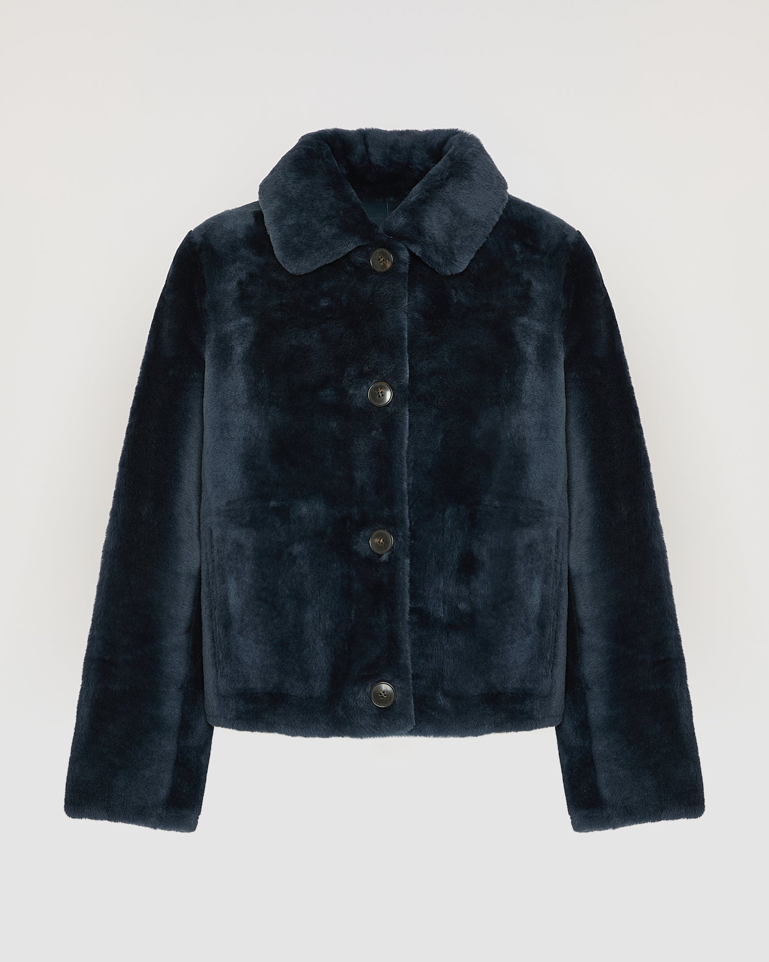 Short reversible jacket in merino lambskin -Yves Salomon