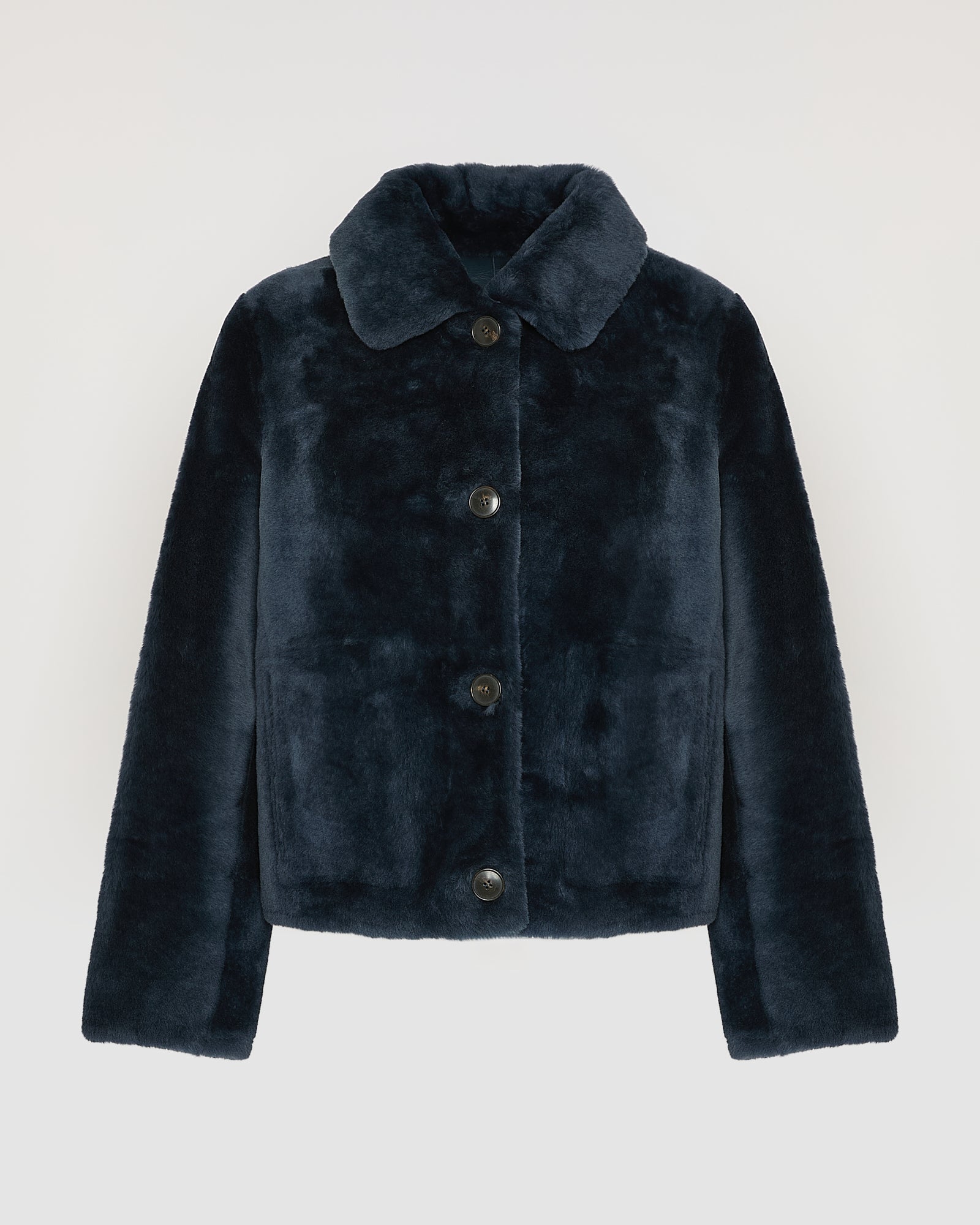 Short reversible jacket in merino lambskin -Yves Salomon