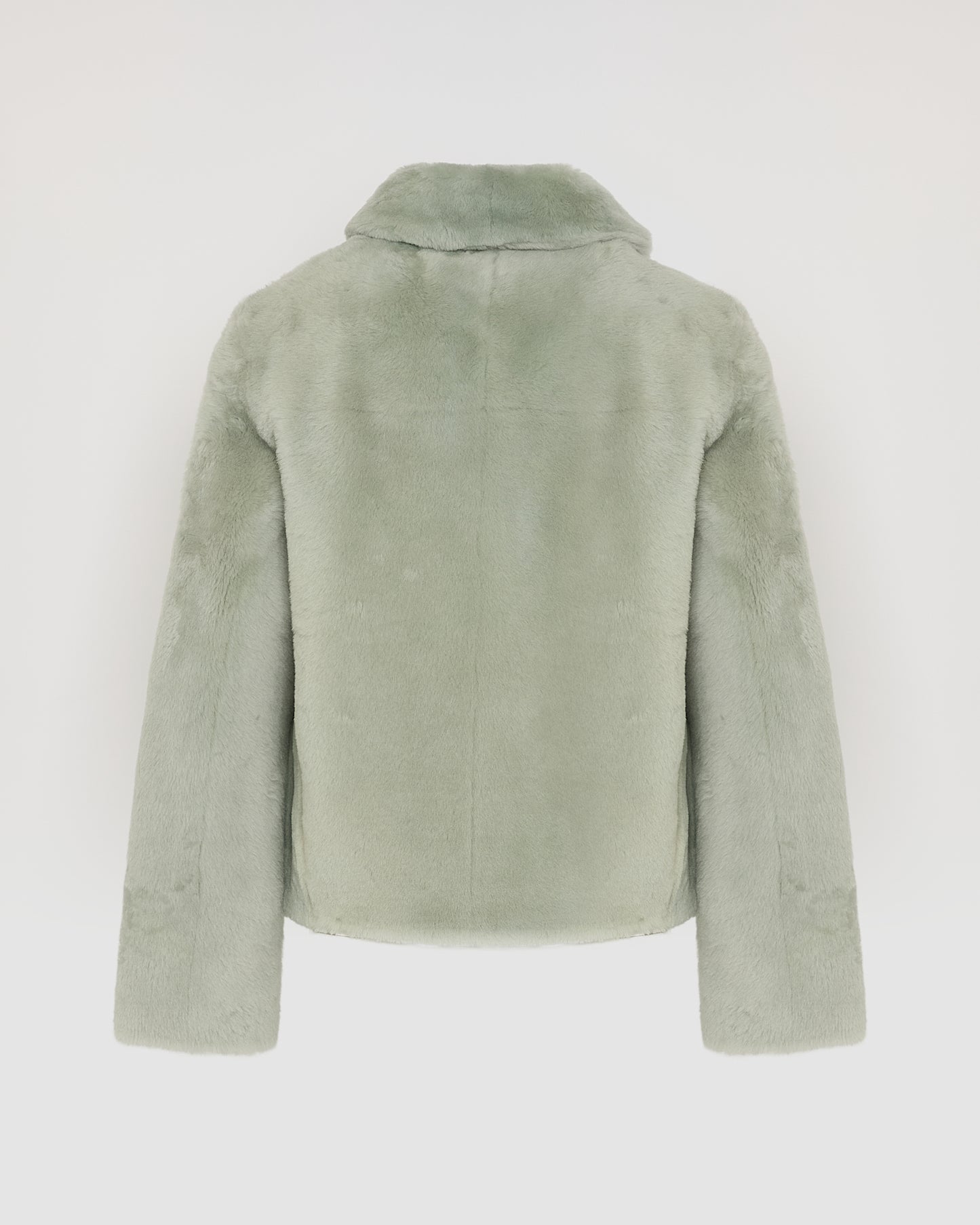 Short reversible jacket in merino lambskin
