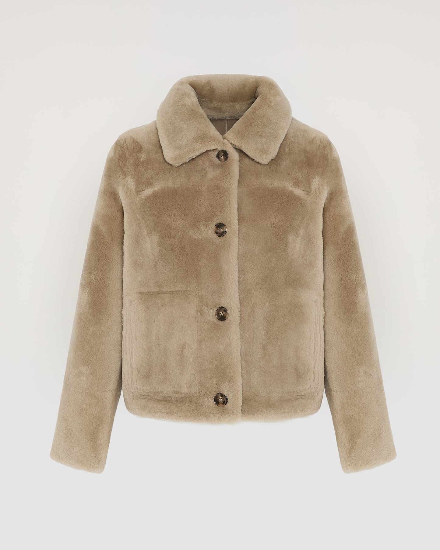 Short reversible jacket in merino lambskin -Yves Salomon