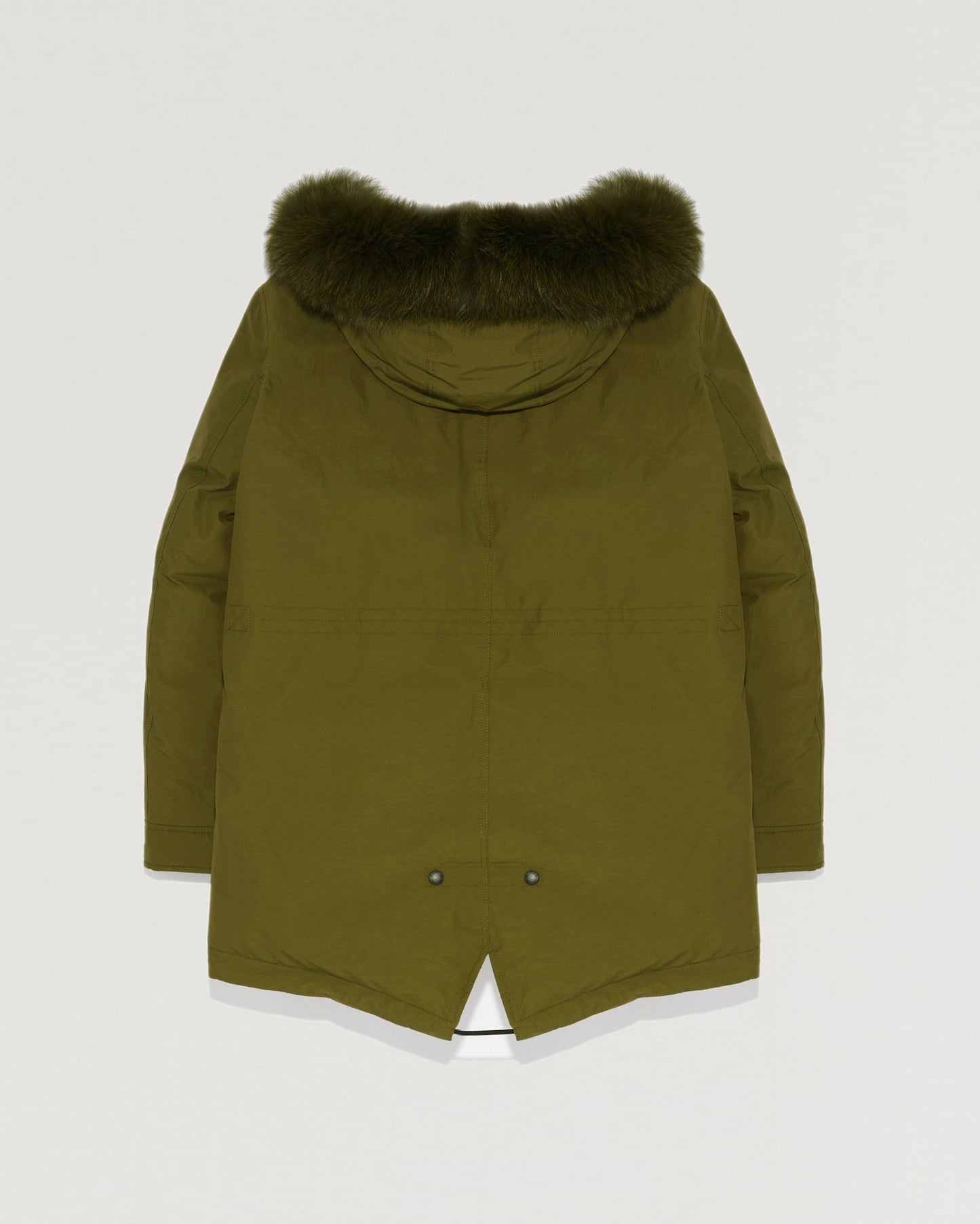 Black Friday 2025- Short Hooded Parka with fox fur-Yves Salomon-Winter sale & boxing day