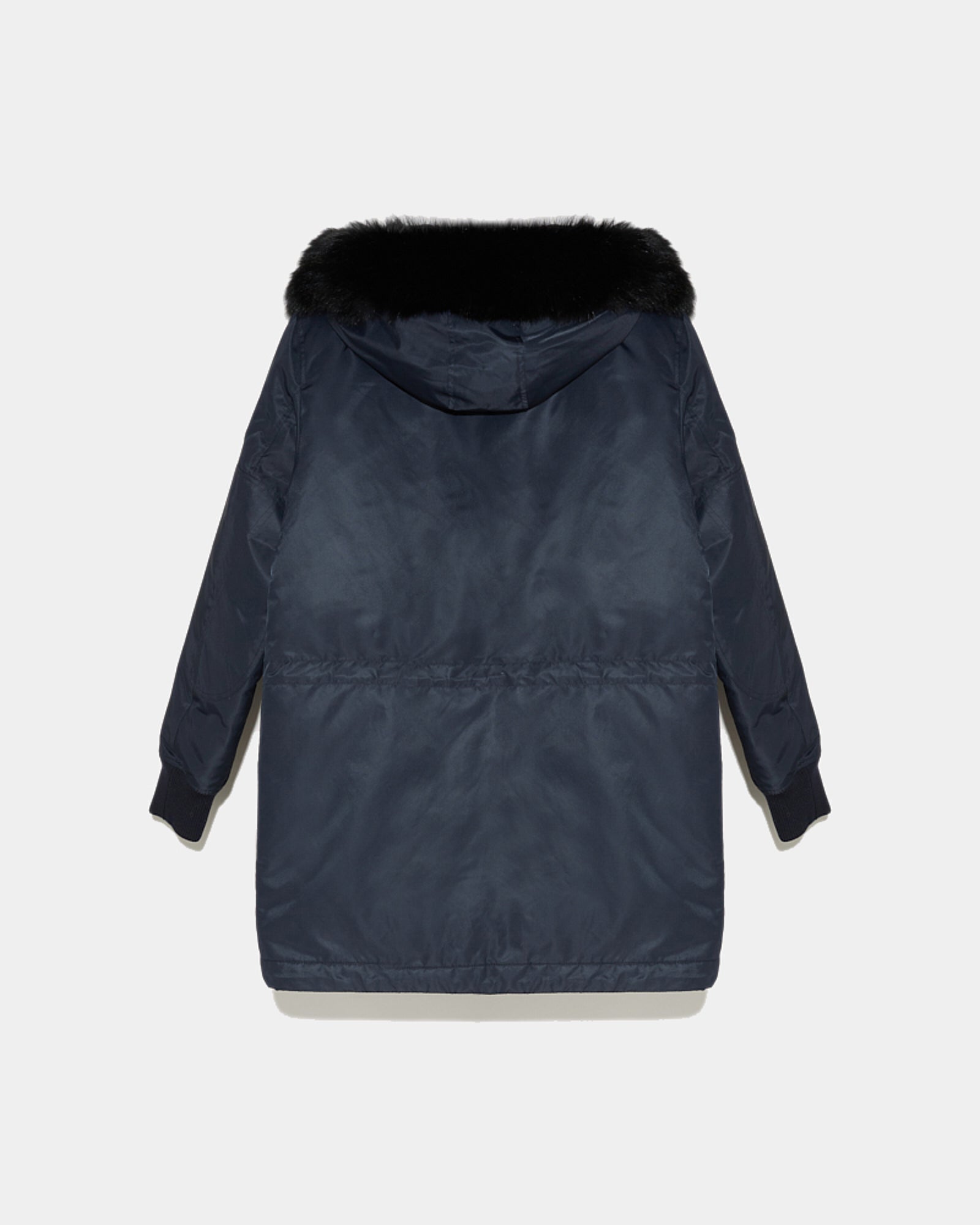 Black Friday 2025- Hooded down jacket in technical fabric with fox fur -Yves Salomon