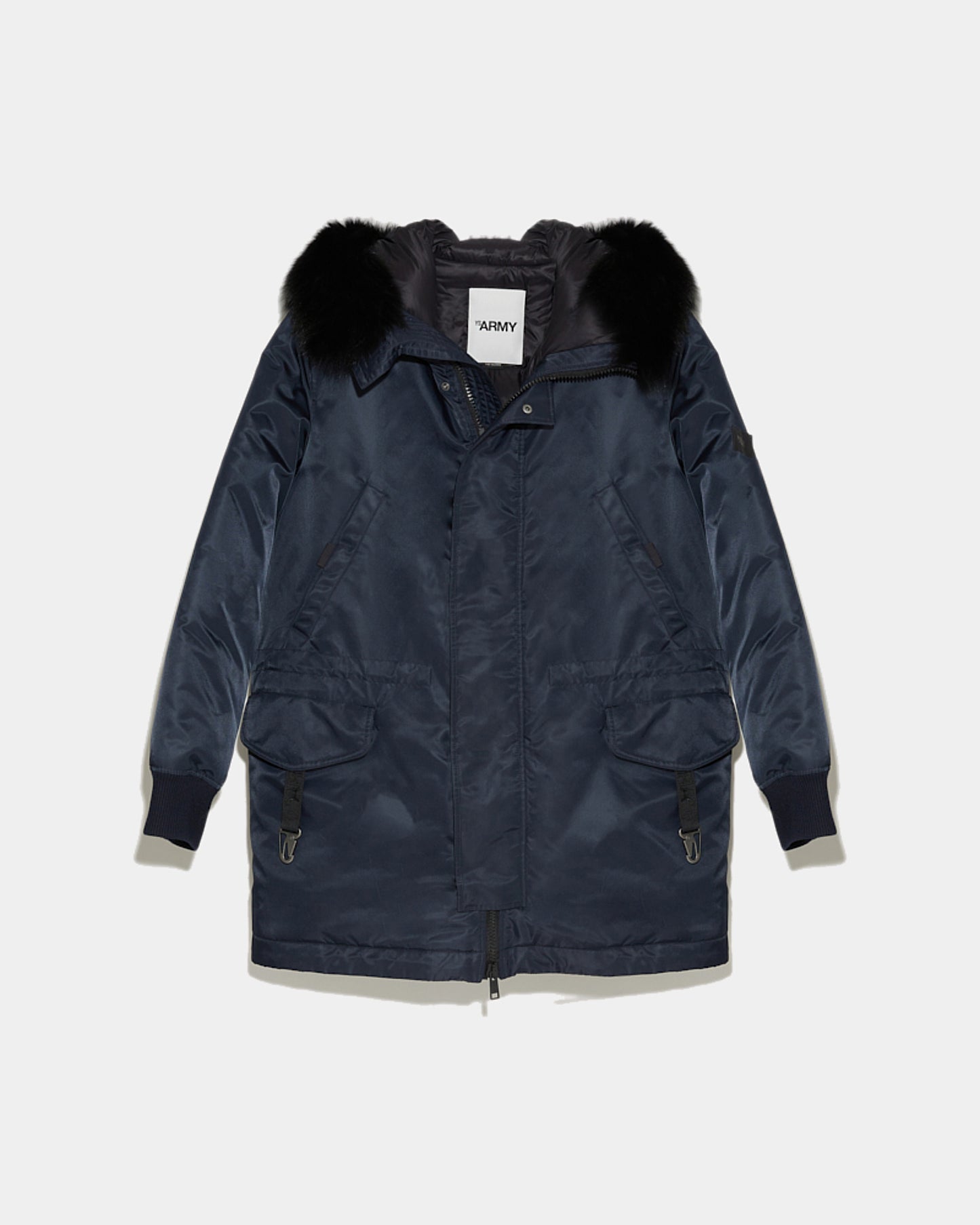 Black Friday 2025- Hooded down jacket in technical fabric with fox fur -Yves Salomon