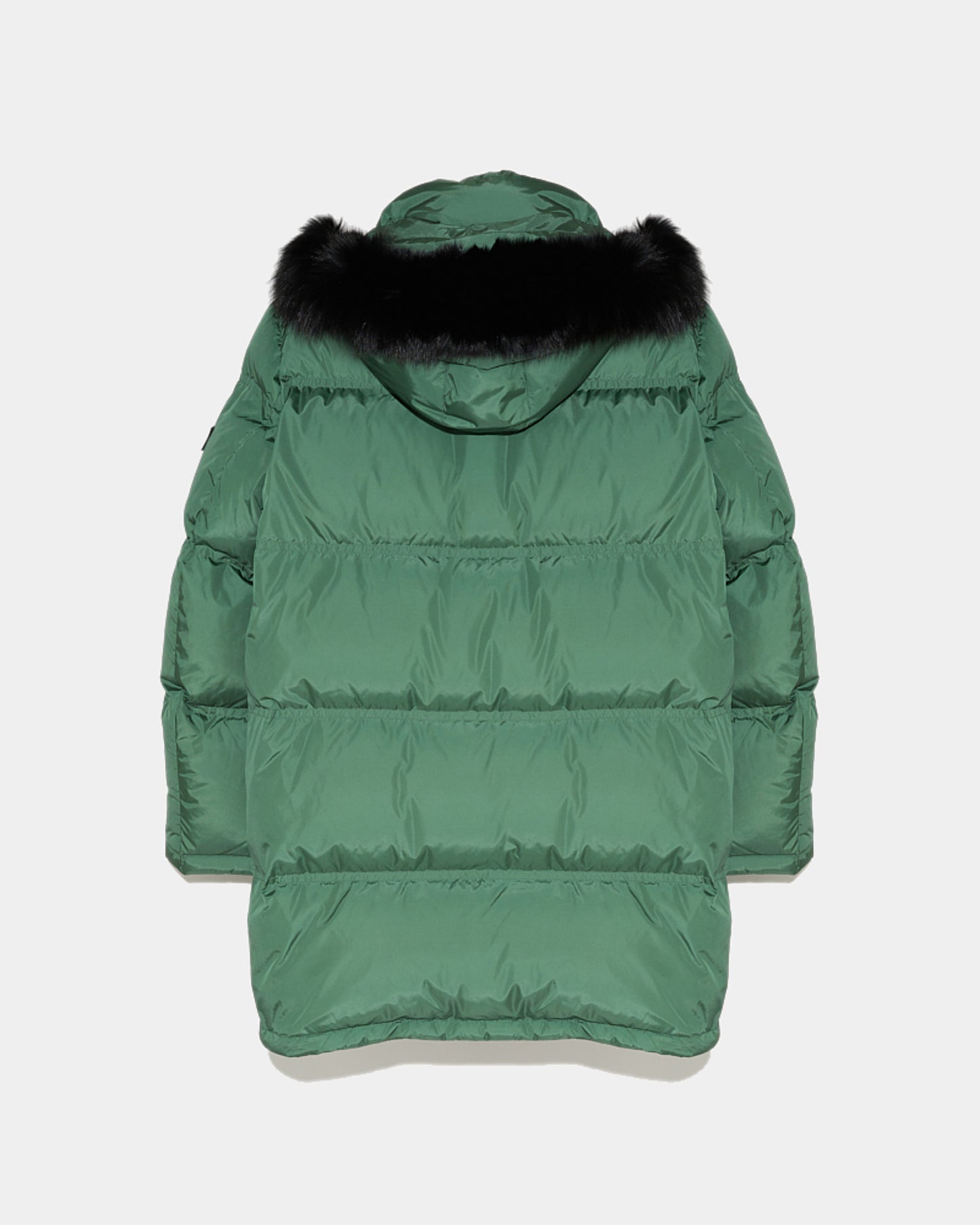 Black Friday 2025- Long Hooded down jacket with fox fur -Yves Salomon